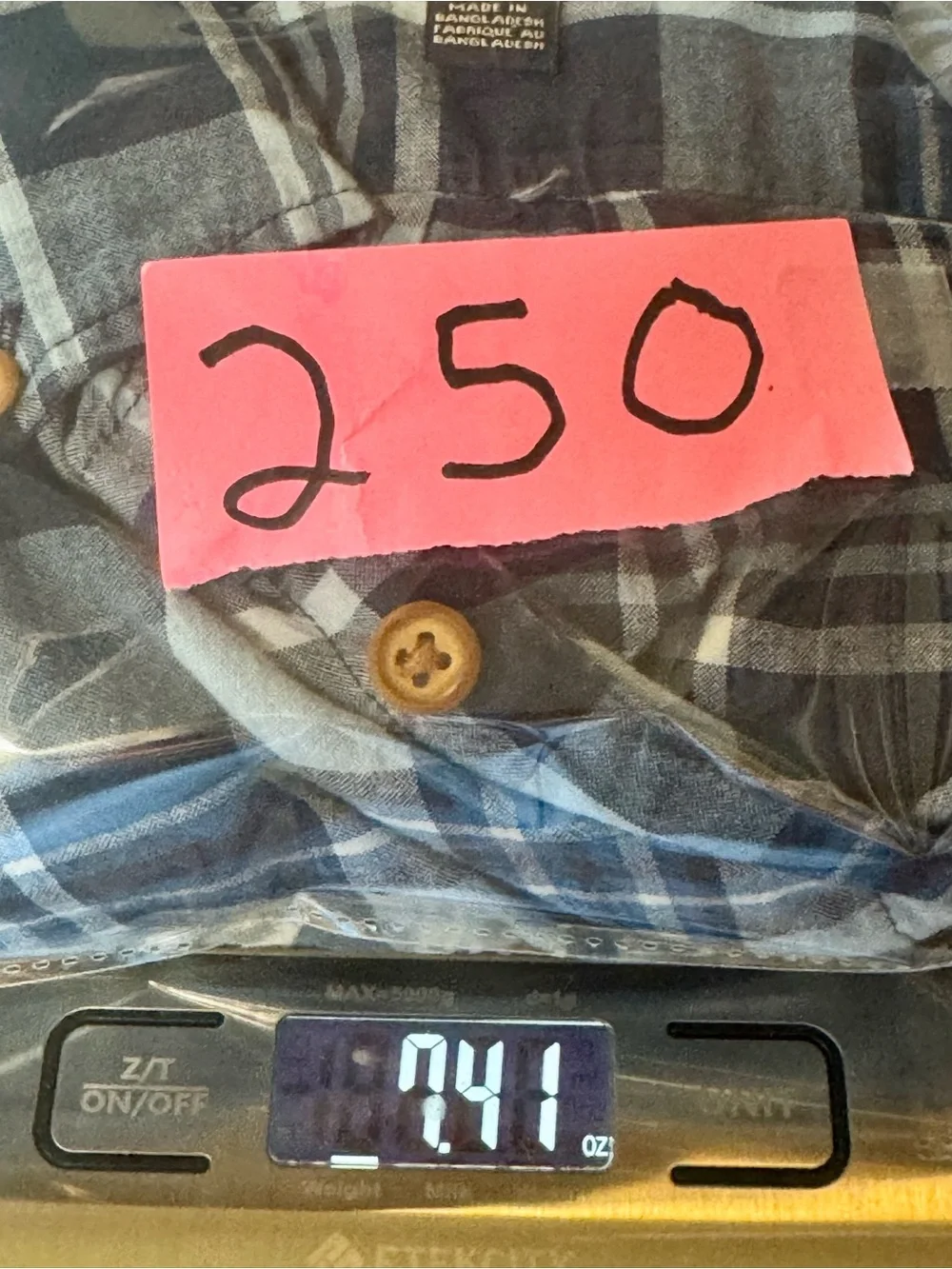 American Eagle Blue Plaid Button Down Shirt‎ XL Classic Fit